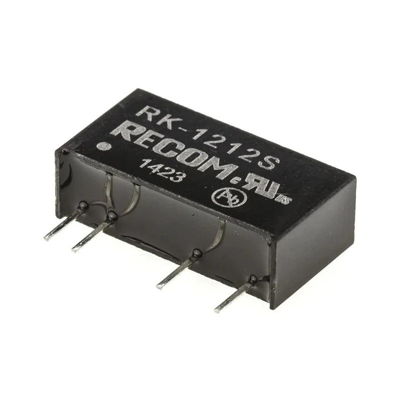Recom 1W SIP Single Output Unregulated Isolated DC/DC Converter 12V DC Output, 84mA Output Current, 12V DC Max Input RK-1212S
