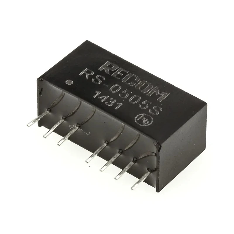 Recom DC/DC Converter, 5V DC, 400 mA Output, 9V DC Input, 2W Power, Through Hole Mount, 85°C Max Temperature RS-0505S