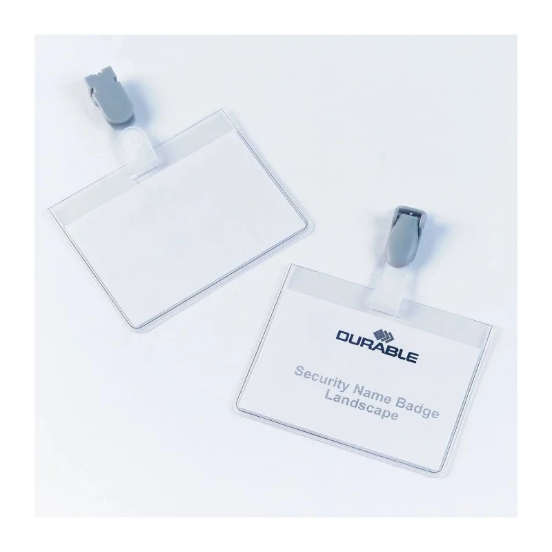 Durable Transparent Polyvinyl Chloride Name Badge 60 x 90 mm 8143-19
