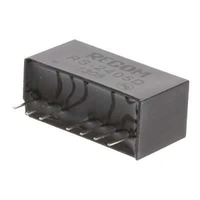 Recom RS Dual Output DC/DC Converter 5V/200mA, -5V Output, 18-36V Input, 2W, Through Hole Mount RS-2405D