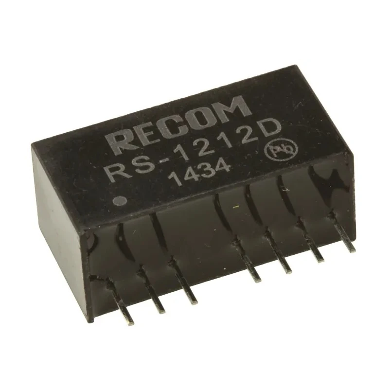 Recom RS 2W SIP Single/Dual Output Regulated Isolated DC/DC Converter 12V DC Output 83 mA Input 9-18V DC Through RS-1212D