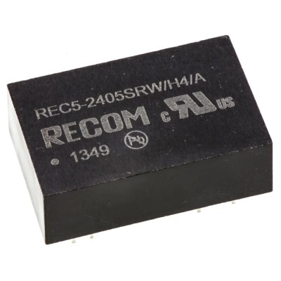 Recom DC/DC Converter 5V DC 1A, 18V-36V Input, 5W Through Hole DIP Package REC5