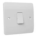 MK Electric White 2 Way Intermediate Architrave Push Bell Wide Rocker 1 Gang Logic Plus K4875 WHI