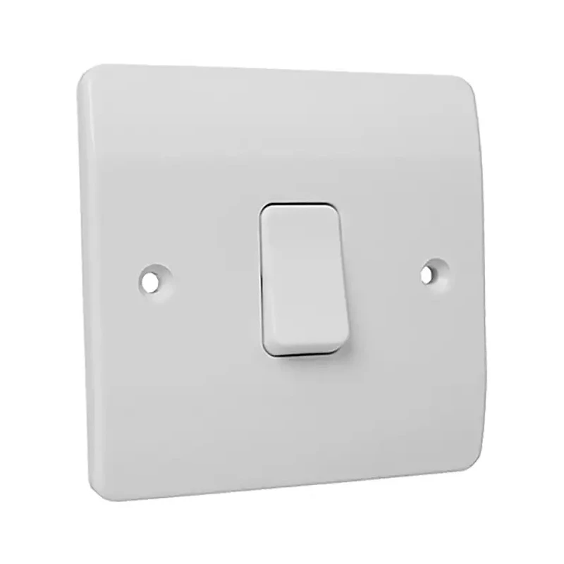 MK Electric White 2 Way Intermediate Architrave Push Bell Wide Rocker 1 Gang Logic Plus K4875 WHI