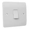 MK Electric White 2 Way Intermediate Architrave Push Bell Wide Rocker 1 Gang Logic Plus K4875 WHI