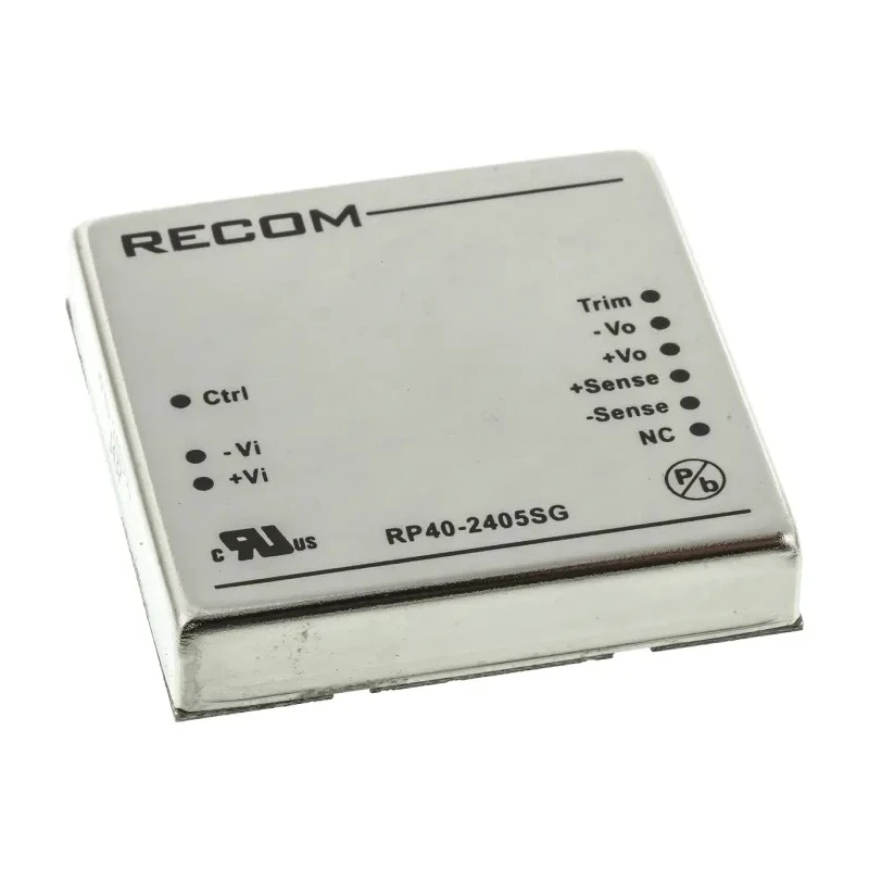 Recom 5V DC 8A Output 40W Through Hole Regulated Isolated DC/DC Converter RP40