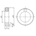 RS PRO Shaft Collar One Piece Set Screw Stainless Steel Bore 20 mm OD 32 mm Width 14 mm 122-3457