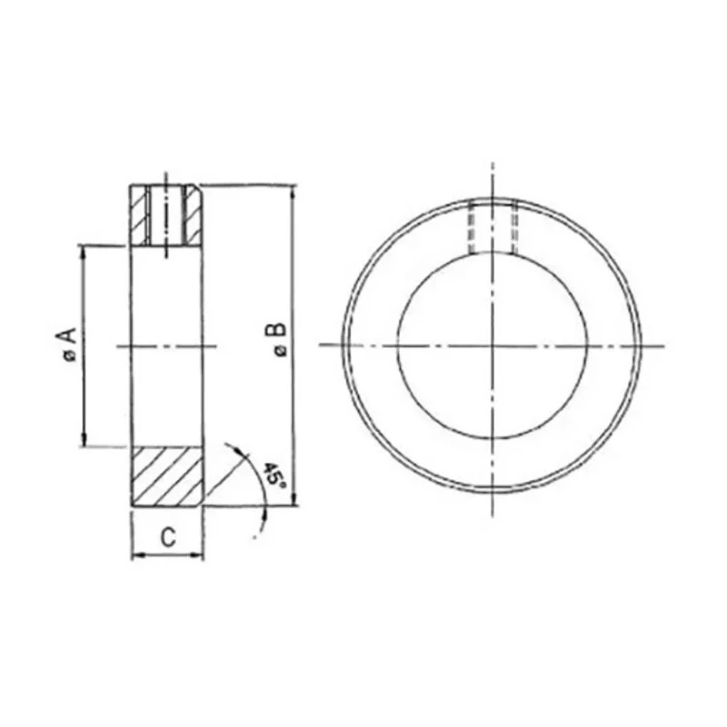 RS PRO Shaft Collar One Piece Set Screw Stainless Steel Bore 20 mm OD 32 mm Width 14 mm 122-3457