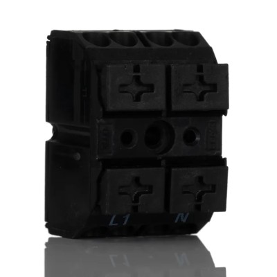 WAGO 862 Series Terminal Strip, 2-Way, 12AWG, 20 AWG Wire, 32A Cage Clamp 862-1552
