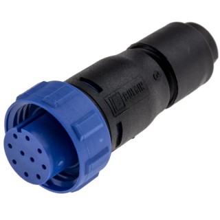Bulgin Miniature Circular Connector Socket, Female, 10 Contacts, Cable Mount, IP68 Rated, Buccaneer 400 PX0410/10S/6065