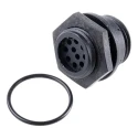 Bulgin Circular Connector Miniature Front Mount Socket 10 Contacts IP68 Buccaneer 400 Series PX0412/10S