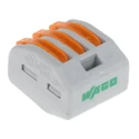 WAGO 222 Series Lever Connector 3-Way 12AWG, 28 AWG Wire, 32A Cage Clamp 222-413
