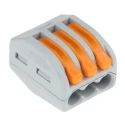 WAGO 222 Series Lever Connector 3-Way 12AWG, 28 AWG Wire, 32A Cage Clamp 222-413