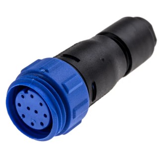 Bulgin Industrial Circular Connector, 10 Contacts, Cable Mount, Miniature Size, Socket Female, IP68 PX0411/10S/6065
