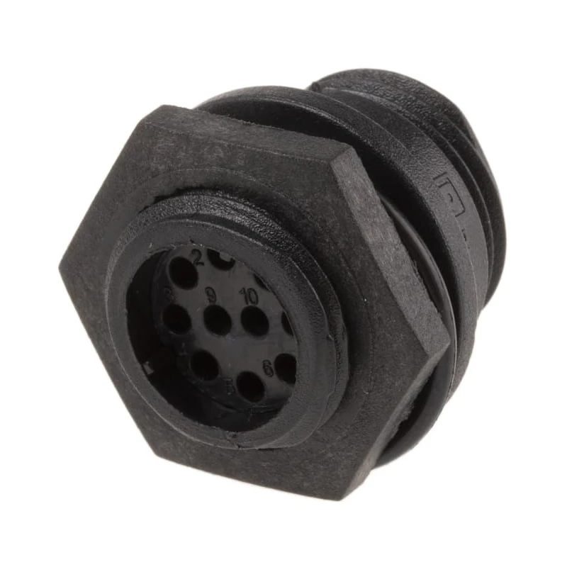 Bulgin Circular Connector, 10 Contacts, Front Mount Plug, Male, Miniature, IP68, Buccaneer 400 Series PX0412/10P