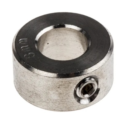 RS PRO Stainless Steel Shaft Collar, One Piece, Set Screw, Bore 8mm, OD 16mm, Width 8mm 122-3450