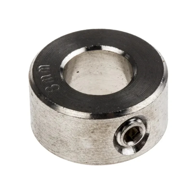 RS PRO Stainless Steel Shaft Collar, One Piece, Set Screw, Bore 8mm, OD 16mm, Width 8mm 122-3450