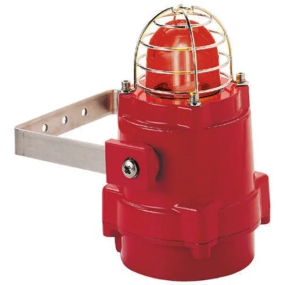 e2s BExBG05 Series Red Beacon 48V AC Strobe Bracket Mount, Xenon Bulb, Marine Grade Copper Free Aluminium, IP67 BExBG05