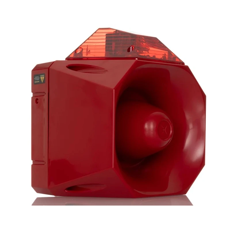 Eaton Asserta Series Red Sounder-Beacon Combination, IP66 30V AC Wall Mount 122 dB at 1m Electronic 