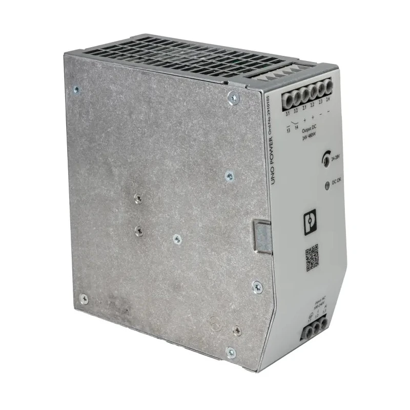 Phoenix Contact UNO POWER DIN Rail Switch Mode Power Supply 240V AC Input 24V DC Output 20A 480W 2910105