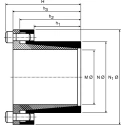 Lenze TLK110 30X41 30mm ID 41mm OD Locking Bush 51mm Length Torque Rating 510Nm TLK110 30X41