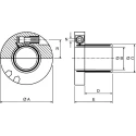 Lenze Locking Bush 60mm Bore Diameter, 50 mm OD, 80 mm Length, Steel, 1900 Nm Torque Rating ETP EXPRESS 50MM