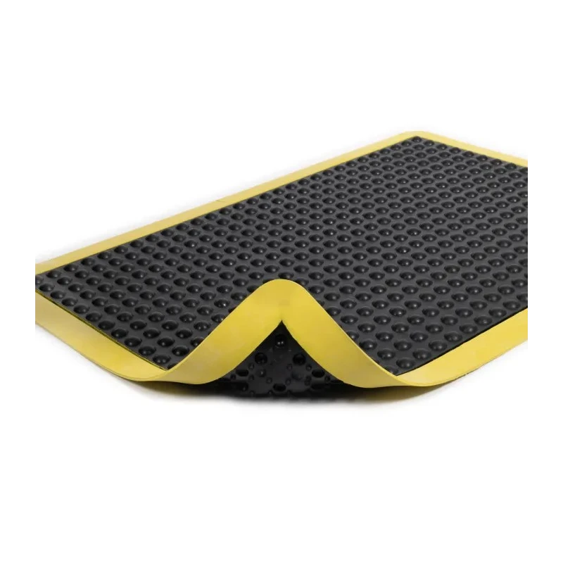 Coba Europe Individual Natural Rubber Anti-Fatigue Mat 900mm x 1.2m x 14mm, Yellow and Black BF010702