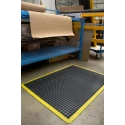 Coba Europe Individual Natural Rubber Anti-Fatigue Mat 900mm x 1.2m x 14mm, Yellow and Black BF010702