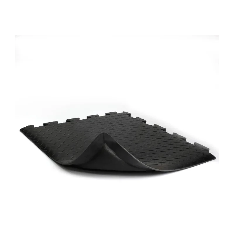 Coba Europe Interlinking End Tile Polyvinyl Chloride Anti-Fatigue Mat 500mm x 500mm x 15mm DP010009