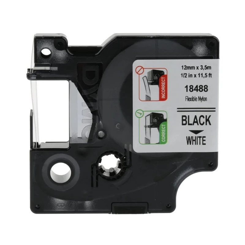Dymo Black on White Label Printer Tape 12 mm Width, 3.5 m Length SD18488