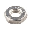 RS PRO Plain Stainless Steel Hex Nut M10 Half Height 5mm DIN 439B 122-4405