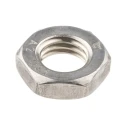 RS PRO Plain Stainless Steel Hex Nut M12 Half Height, 6mm Overall Height, DIN 439B 122-4406