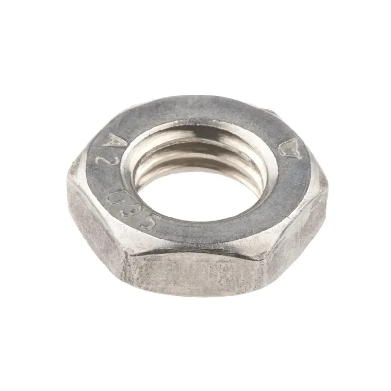 RS PRO Plain Stainless Steel Hex Nut M12 Half Height, 6mm Overall Height, DIN 439B 122-4406