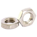 RS PRO Plain Stainless Steel Hex Nut M20 Half Height, Plain Finish, DIN 439B 122-4408