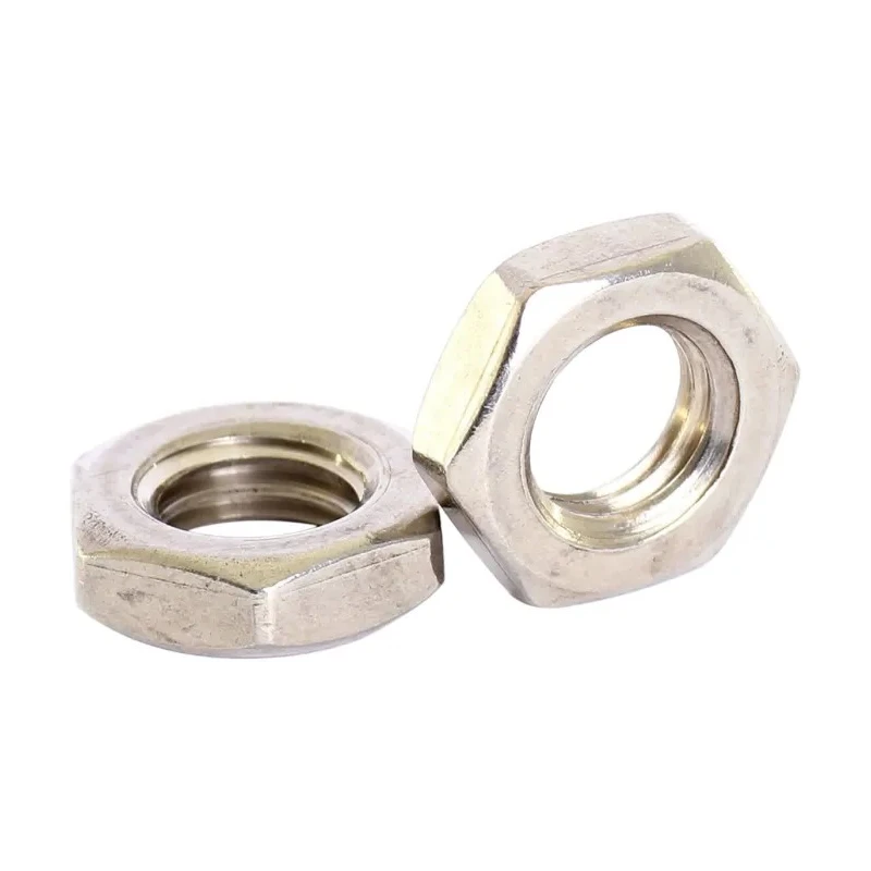 RS PRO Plain Stainless Steel Hex Nut M20 Half Height, Plain Finish, DIN 439B 122-4408