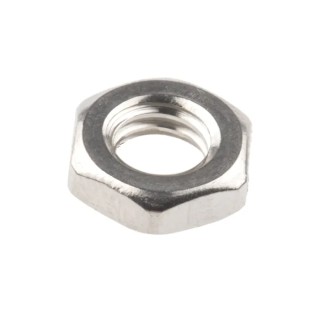 RS PRO Plain Stainless Steel Half Hex Nut M6, DIN 439B 122-4411