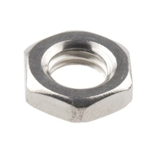 RS PRO Plain Stainless Steel Half Hex Nut M8, DIN 439B, 4mm Height 122-4412