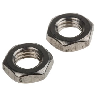 RS PRO Plain Stainless Steel Hex Nut M12 Half Height 6mm DIN 439B 122-4414