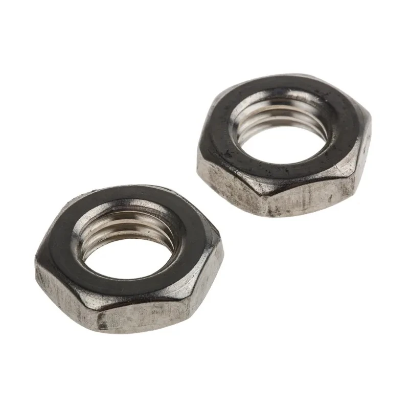 RS PRO Plain Stainless Steel Hex Nut M12 Half Height 6mm DIN 439B 122-4414