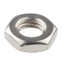 RS PRO Plain Stainless Steel Hex Nut M10 Half Height 5mm DIN 439B 122-4413