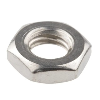 RS PRO Plain Stainless Steel Hex Nut M10 Half Height 5mm DIN 439B 122-4413