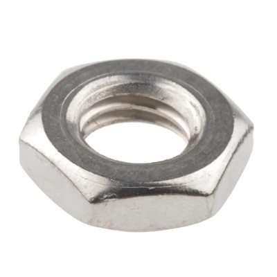 RS PRO Plain Stainless Steel Hex Nut M10 Half Height 5mm DIN 439B 122-4413