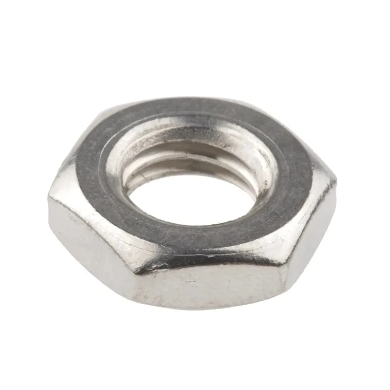RS PRO Plain Stainless Steel Hex Nut M10 Half Height 5mm DIN 439B 122-4413