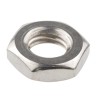 RS PRO Plain Stainless Steel Hex Nut M10 Half Height 5mm DIN 439B 122-4413