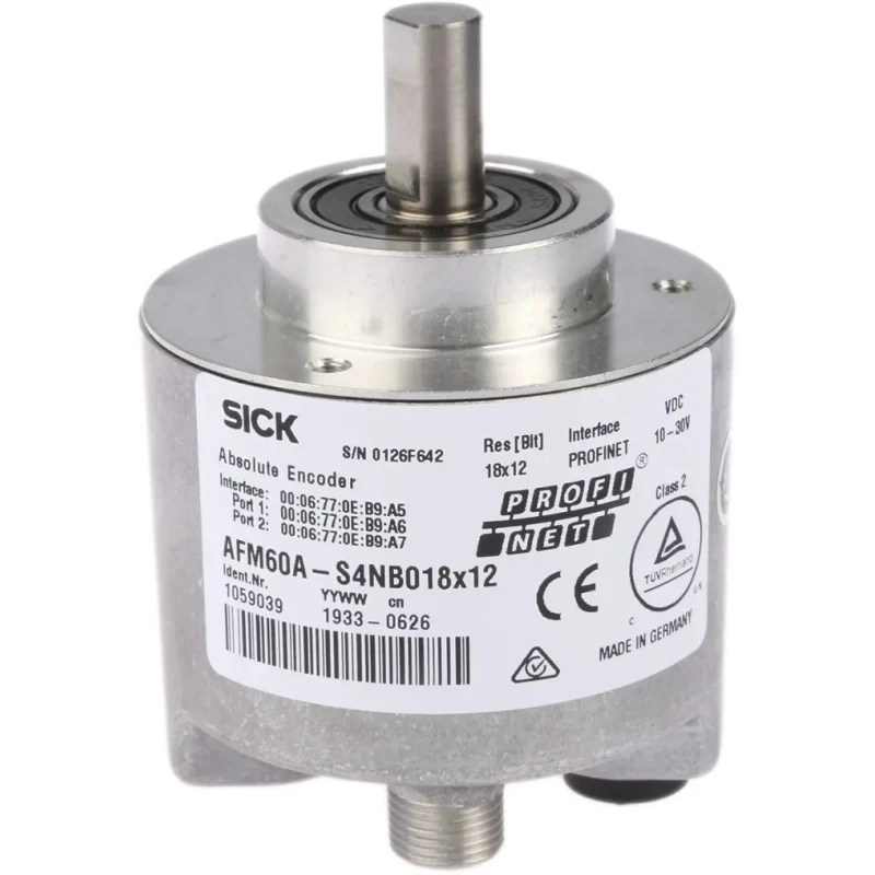 SICK AFM60 Series Absolute Encoder 262144 PPR Profinet Signal Solid Shaft 10 mm 30V DC AFM60