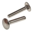 RS PRO Stainless Steel Plain Coach Bolt M6 x 35 mm, A2 Grade, Square Neck, Metric Thread 122-4420