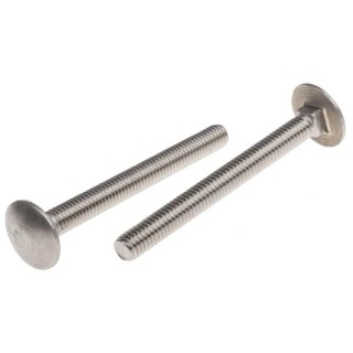 RS PRO Plain Stainless Steel Coach Bolt M6 x 60 mm Metric Thread A2 Grade 122-4423