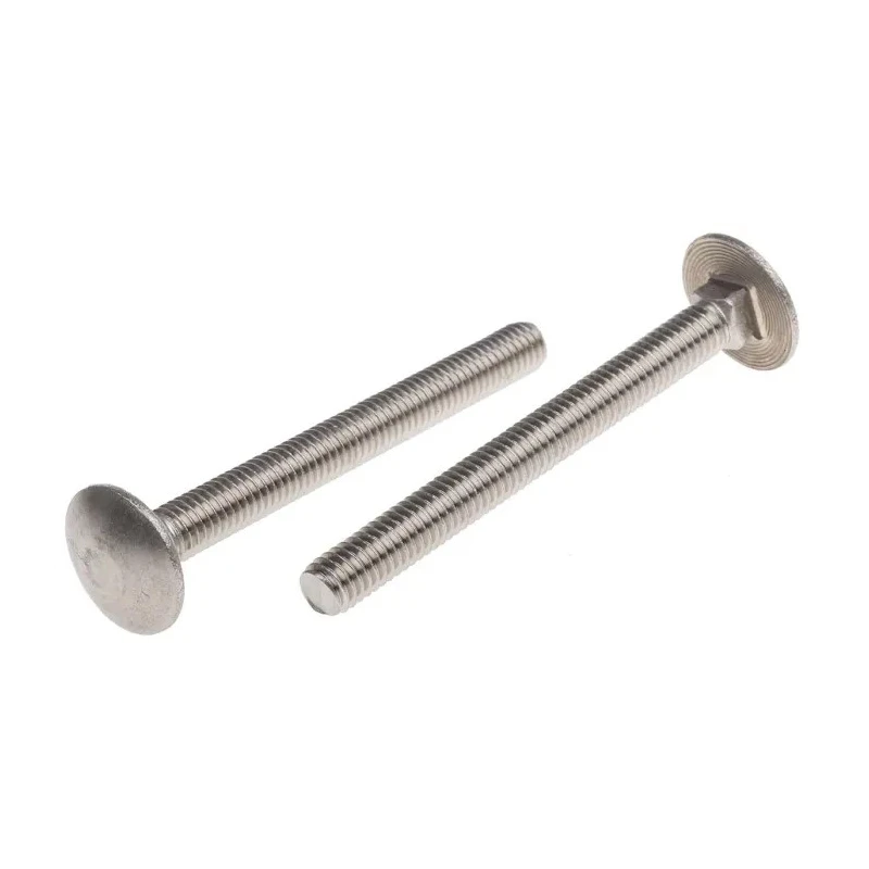 RS PRO Plain Stainless Steel Coach Bolt M6 x 60 mm Metric Thread A2 Grade 122-4423