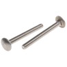 RS PRO Plain Stainless Steel Coach Bolt M6 x 60 mm Metric Thread A2 Grade 122-4423