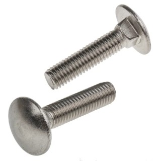 RS PRO Stainless Steel Coach Bolt M8 x 35 mm Square Neck Metric Thread 122-4427